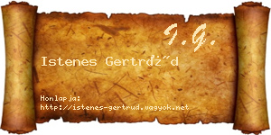 Istenes Gertrúd névjegykártya